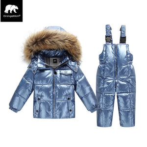 2019 orangemom Russia winter jacket for girls boys coats & outerwear , warm duck down kids boy clothes shiny parka ski snowsuit