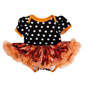 My First Halloween Infant Girl Clothing Baby Romper 2019 Baby Skull Pumpkin Costumes Orange Tutu romper Dress