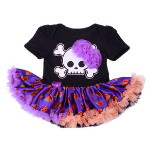 My First Halloween Infant Girl Clothing Baby Romper 2019 Baby Skull Pumpkin Costumes Orange Tutu romper Dress