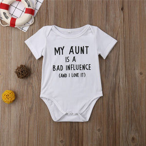 MY Aunt Baby Boy Girls Bodysuit Jumpsuit Cotton Clothes Outfit Summer 0-18M