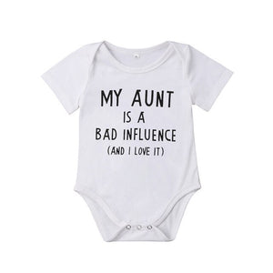 MY Aunt Baby Boy Girls Bodysuit Jumpsuit Cotton Clothes Outfit Summer 0-18M