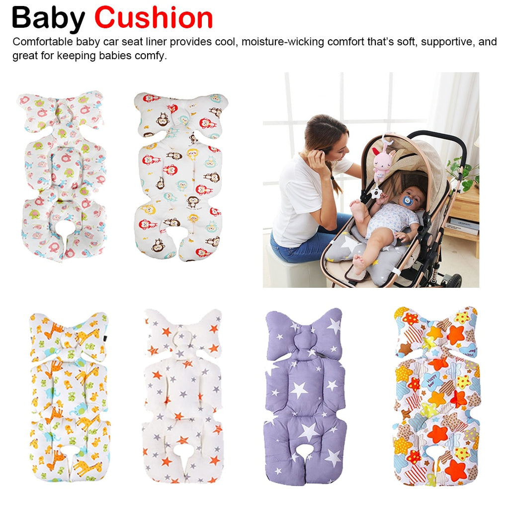 Baby Stroller Seat Cushion Thick Warm Car Seat Pad Cotton Sleeping Mattresses Pillow For Carriage Infant Pram Accessory