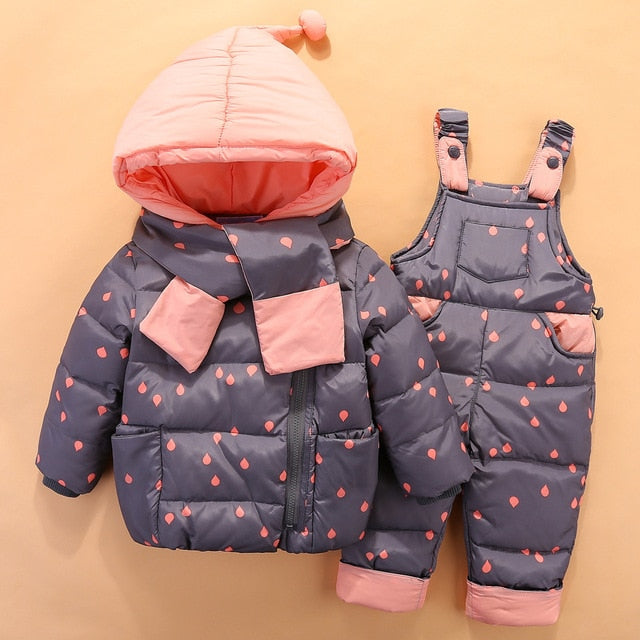 OLEKID 2019 Baby Boys Winter Snowsuit Kids Down Jacket Overalls Snow Suit 1-4 Years Children Girls Coat Clothes Set Infant Suit