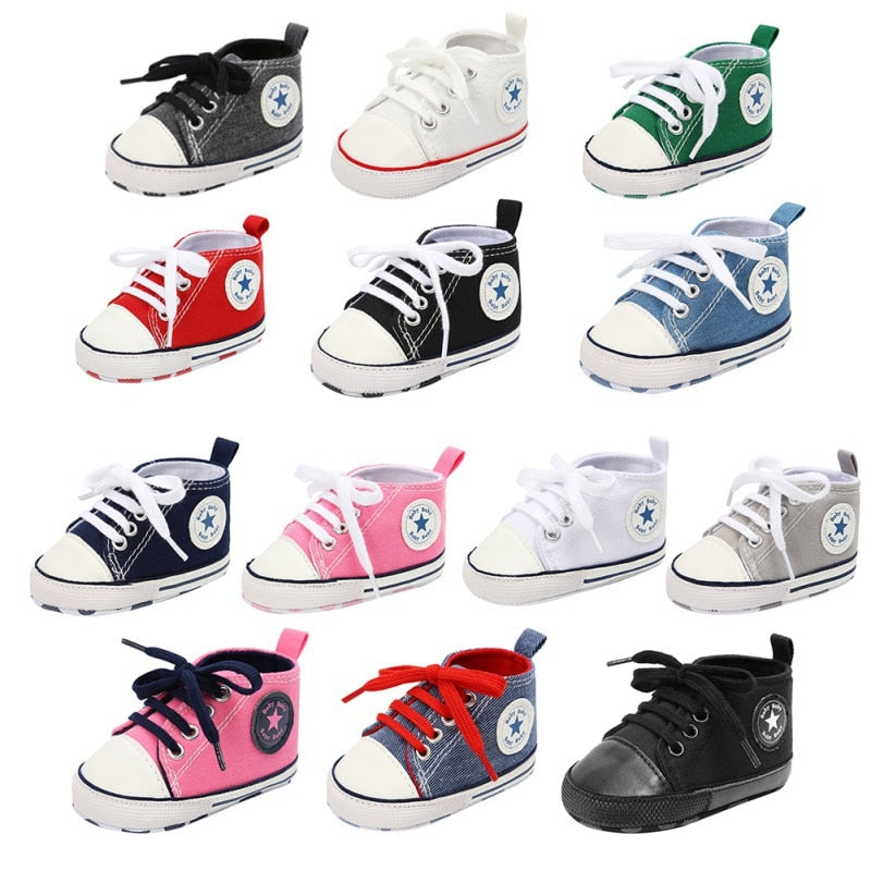 32 Colors  0-18 M Baby Boys Girls Toddler Shoes Infant Fashion Shoes Newborn Soft Bottom Shoes First Walk Sneakers