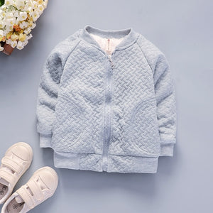 Autumn Winter Children Outerwear Baby Boys Girls Warm Jackets Cotton-padded Plus Velvet Autumn Thickening Snowsuit Coat