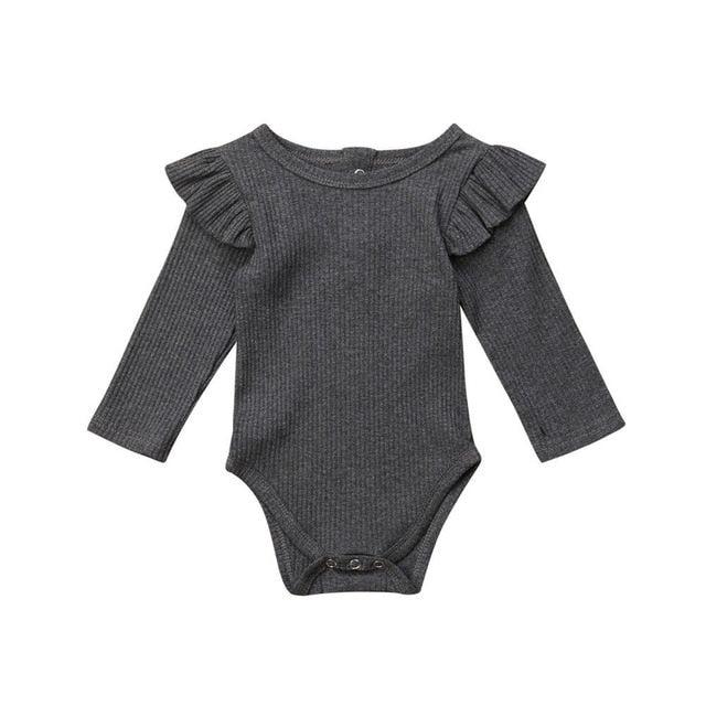 2019 Autumn Winter Knitting Newborn Romper Baby Girl Clothes Infant Girls Bodysuit Long Sleeve Jumpsuit Outfits 0-2 Year