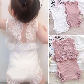 Toddler Baby Girl Sleeveless Lace Bodysuit Outfit Jumpsuit Playsuit Baby Clothes Summer Body