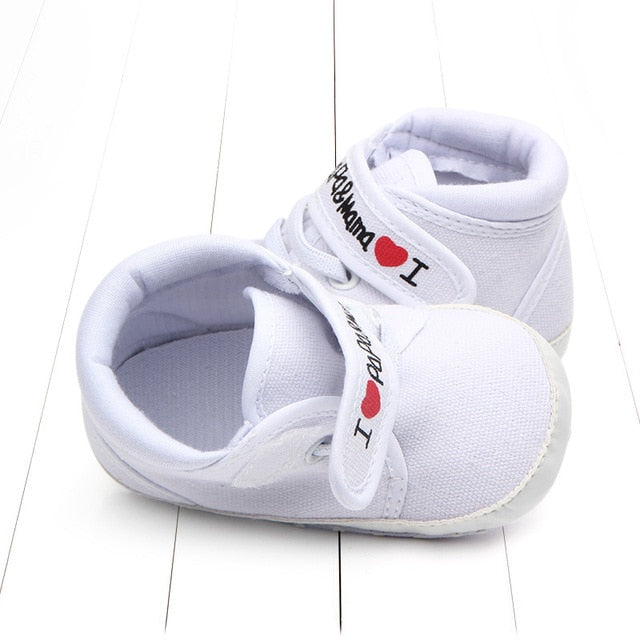 fashion Baby Infant Kid Boy Girl shoes Soft Sole Canvas Sneaker Toddler Shoes baby girl walking shoes i love papa&mama 0-18M