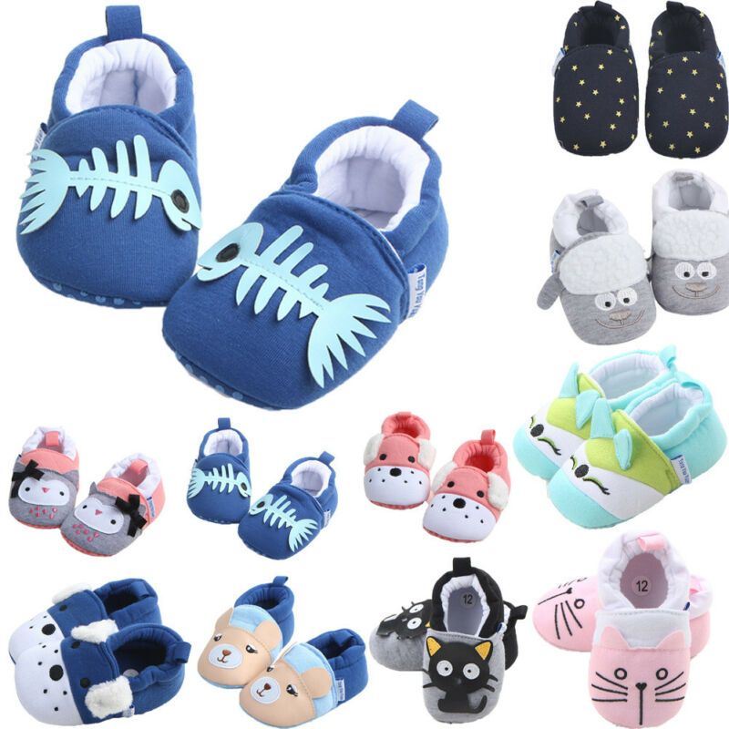 2019 New Toddler Newborn Baby Boys Girls Animal Crib Shoes Infant Cartoon Soft Sole Non-slip Cute Warm Animal Baby Shoes