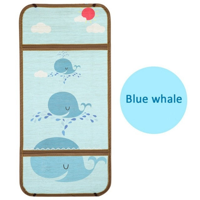 Summer Cartoon Pattern Sleeping Mat Breathable Stroller Seat Mat Cool Liner Cushion Baby Kid Stroller accessories