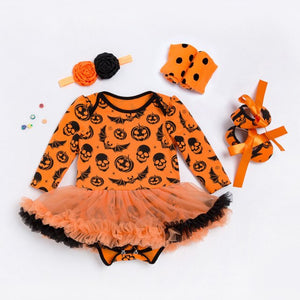 Hot sale Halloween Baby Costume Baby Girls Boys Rompers Newborn Halloween Pumpkin Jumpsuits Dress Cartoon Printed Baby Rompers