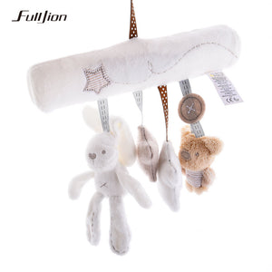 Fulljion Baby Rabbit Toys Stroller Accessories Hanging Plush Educational Toy Doll Trolley Bells Rattles Carriage Multifunctional