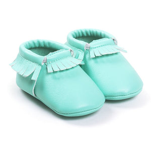 Tassels 26-Color PU Leather Baby Shoes Baby Moccasins Newborn Shoes Soft Infants Crib Shoes Sneakers First Walker