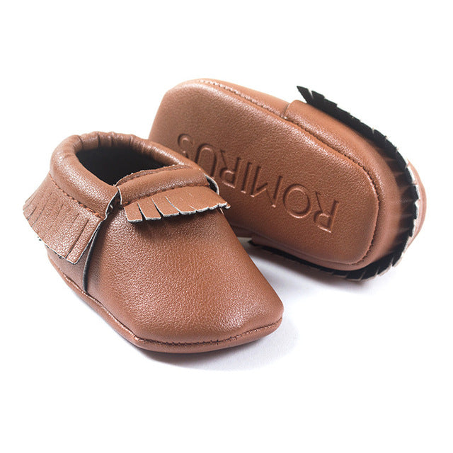 Tassels 26-Color PU Leather Baby Shoes Baby Moccasins Newborn Shoes Soft Infants Crib Shoes Sneakers First Walker