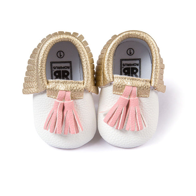 Tassels 26-Color PU Leather Baby Shoes Baby Moccasins Newborn Shoes Soft Infants Crib Shoes Sneakers First Walker