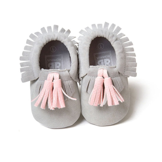 Tassels 26-Color PU Leather Baby Shoes Baby Moccasins Newborn Shoes Soft Infants Crib Shoes Sneakers First Walker