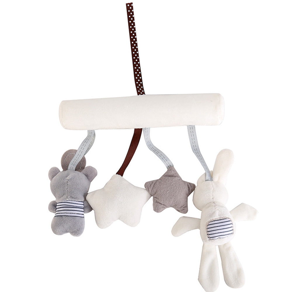 Stroller Accessories Baby Crib Rattles Plush Toys Soft Rabbit Rattles Pram Rattle Hanging For Stroller Newborn Bed Pendant Bell